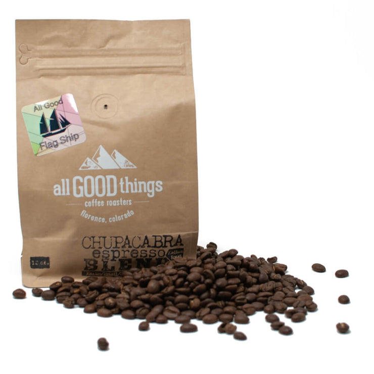 Chupacabra Espresso Blend, Coffee Bag with Whole Coffee Beans